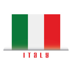 Italy poster with flag
