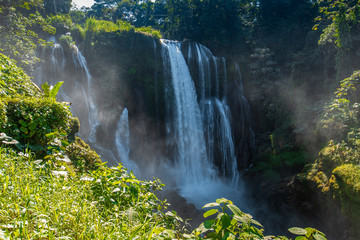 The beautiful Pulhapanzak waterfall on Lake Yojoa. Honduras