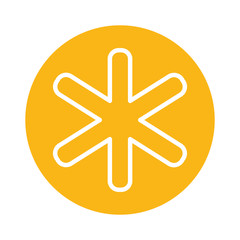 star six pointed block style icon