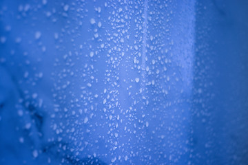 Naklejka na ściany i meble abstract blue background with water drops