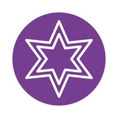 Obraz premium star six pointed block style icon