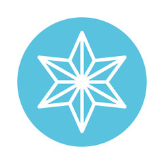 Obraz premium star six pointed block style icon
