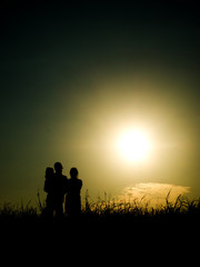Family at Sunset