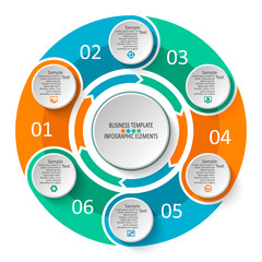 Abstract 3D Paper Infographics. Business template .Vector illustration