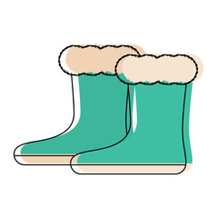Isolated winter boots icon