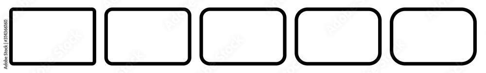 Canvas Prints rectangle icon black | rounded rectangles | blank box symbol | empty frame logo | button sign | isol