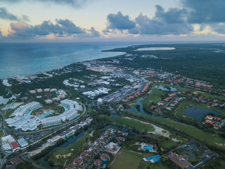 Fototapeta na wymiar Aerial view of Punta Cana, Dominican Republic