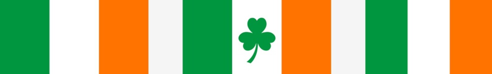Ireland Flag Icon Green White Orange | Flags | Irish Symbol | Eire Colors Banner | St. Patrick's Day Logo | Clover Sign | Isolated | Variations