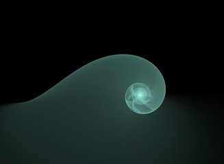 Abstract fractal pattern on black background