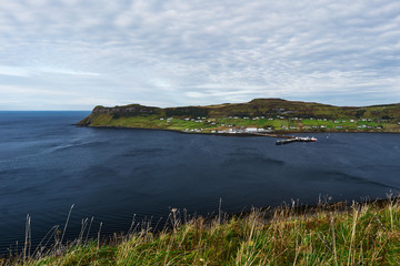 Panoramic view over the coasts of Scotland