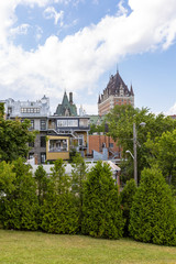Quebec City street and buildings
