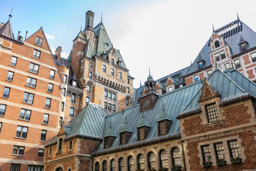 Quebec City street and buildings
