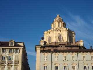 Fototapeta na wymiar San Lorenzo church dome in Turin