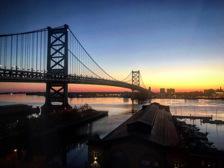 Fototapeta premium Bridge and Sunset