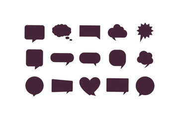 Isolated communication bubbles set vector design