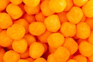 Background of Cheese Covered Ball Snacks