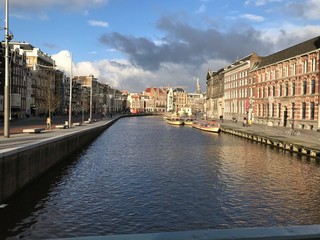 Naklejka na ściany i meble canal in amsterdam