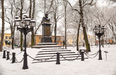 Monument to Nikolai Gogol in the city of Nizhyn..