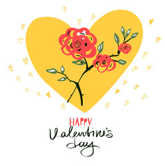 Happy Valentine day. Spring  party. Love you. Xoxo. Romantic collection. Quote, text, hashtag, tag. Template for party invitation, banner, flyer, postcard.Sketch vector illustration