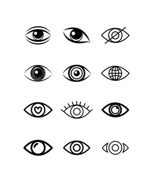 Isolated eyes icon set vector design