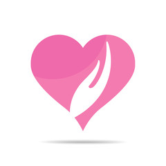 Heart Care Concept Design vector icon