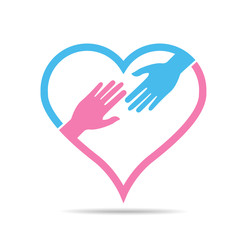 Heart Care Concept Design vector icon