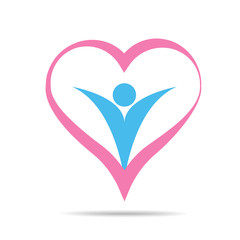 Heart Care Concept Design vector icon