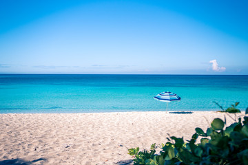 Fototapeta premium umbrella in the beach with nature