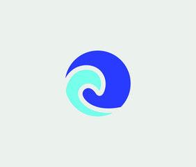 Water wave logo icon vector template design element