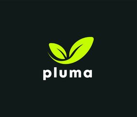 Green Leaf eco organic logo icon vector template design element