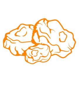 orange rocks outline on white background clip art preview