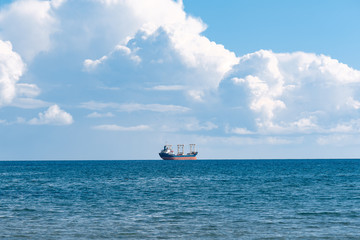 Ship in mediterranean sea, Cyprus