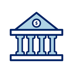 Bank icon vector