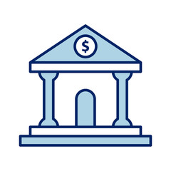 Bank icon vector