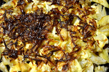  A dish of ambassadore meat is filmed closeup.