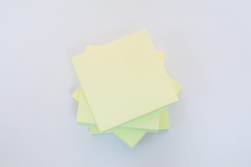 Yellow colored paper stickers isolated on a white background notepads and memo messages torn paper sheets. Vector blank sticky notepaper posts of meeting reminder, to do list and office notice or info