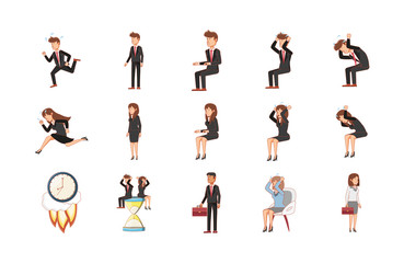 Businesspeople set vector design