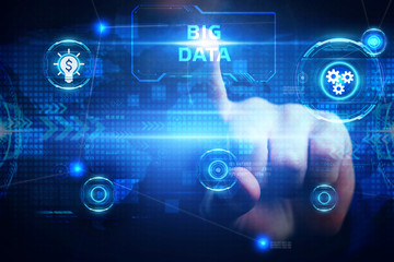 Fototapeta premium Business, Technology, Internet and network concept. Big Data Internet Information.