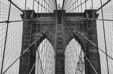 Brooklyn Bridge Black and White	