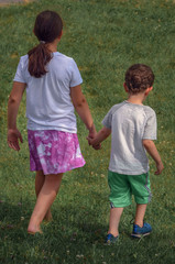 boy and girl in the park