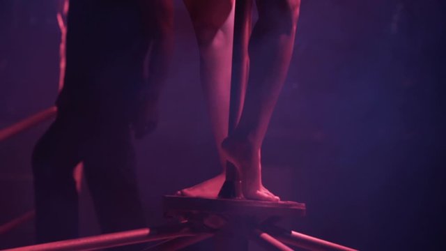 close up pole dancer legs, sexy dance, mini skirt