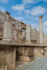 Fototapeta premium Ruins of the Roman Theatre in Amman, Jordan