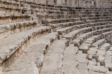 Fototapeta na wymiar Auditorium of the Roman Theatre in Amman, Jordan