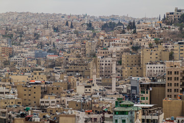 Skyline of Amman downtown, Jordan.