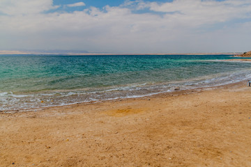 Beach at the Dead Sea in Jordan
