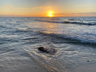 sunset on beach