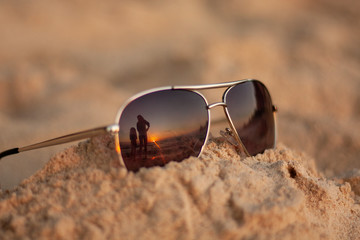 sunglasses on beach