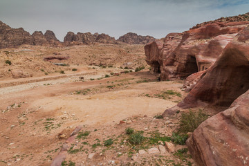 Landscape of the ancient city Petra, Jordan
