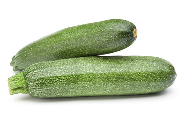 Zucchini (cucumber) isolated on white with clipping path.