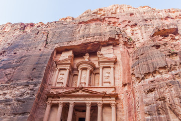 Al Khazneh temple (The Treasury) in the ancient city Petra, Jordan